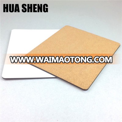 3mm high gloss white sublimation MDF board with cork back